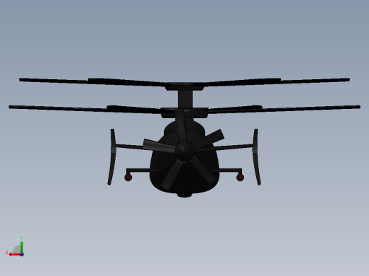 西科斯基 S97 Raider 直升机---格式为：SW IGS STP后视缩略图