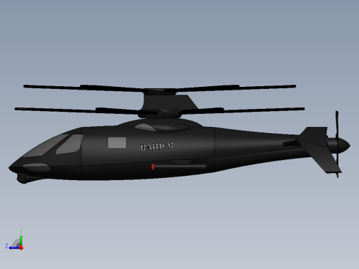 西科斯基 S97 Raider 直升机---格式为：SW IGS STP右视缩略图