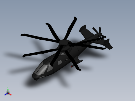 西科斯基 S97 Raider 直升机---格式为：SW IGS STP正等轴测缩略图