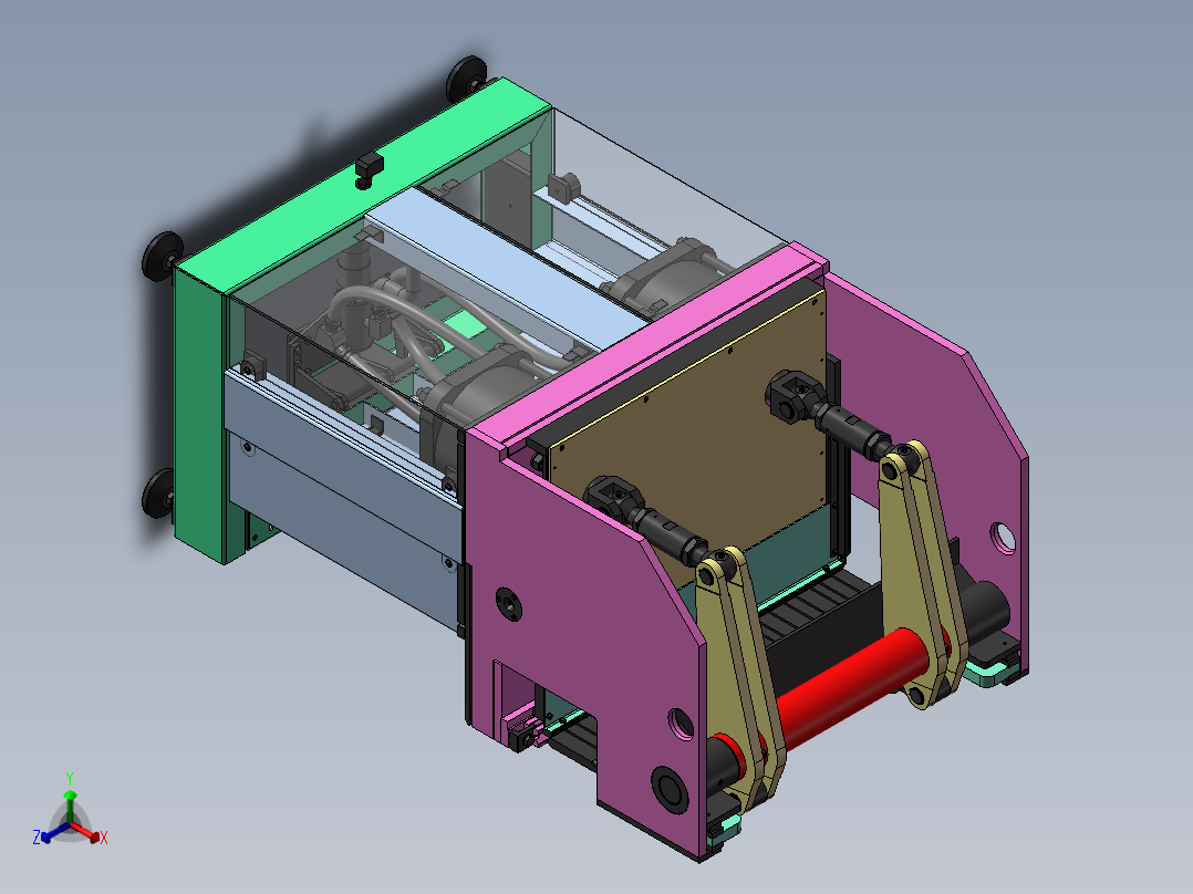气动折弯机sw18正等轴测图
