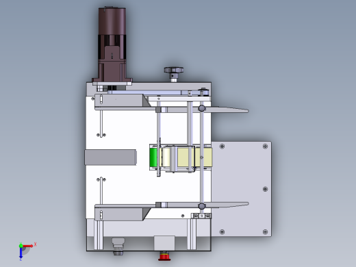 产品打码机（sw18可编辑+工程图）俯视缩略图