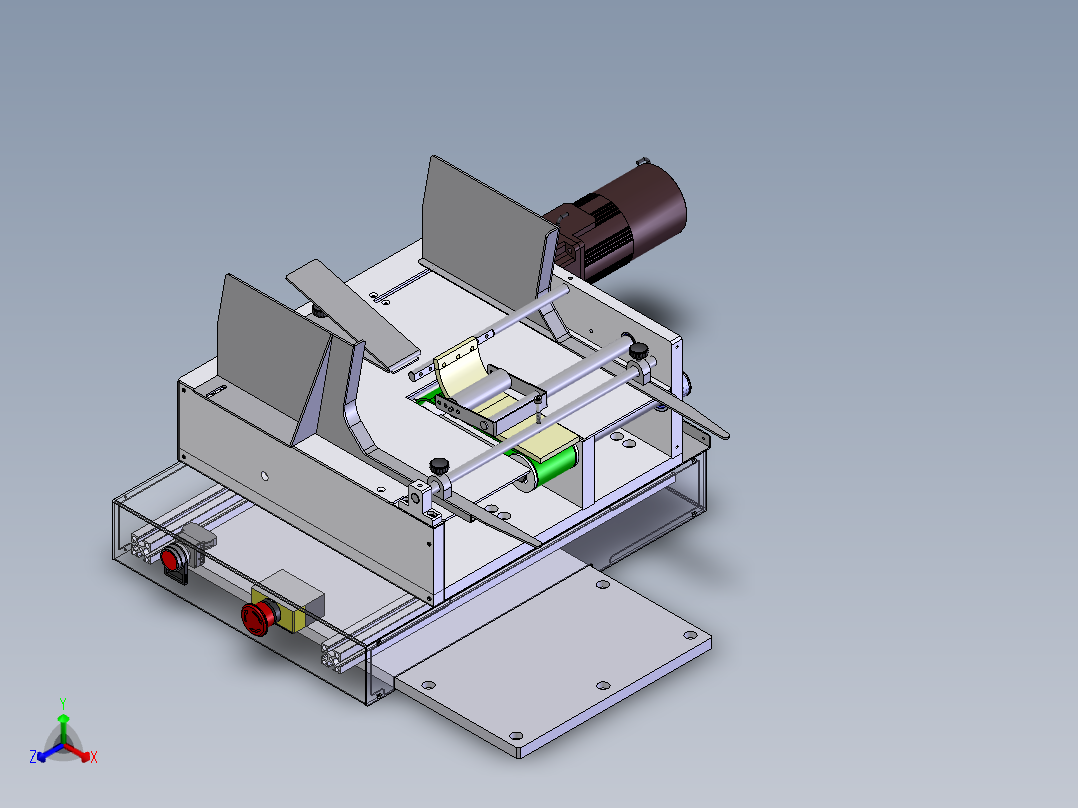 产品打码机（sw18可编辑+工程图）正等轴测图