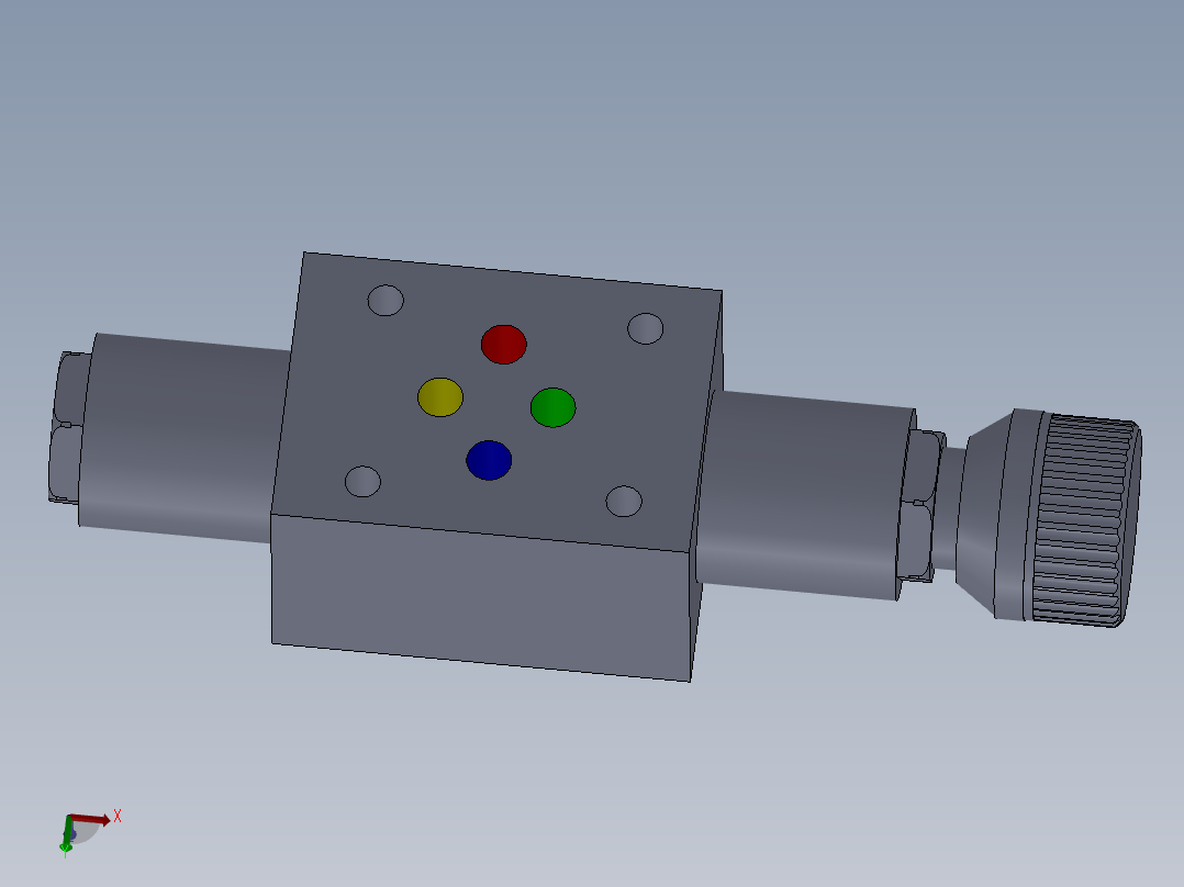 叠加式单向节流阀三维图