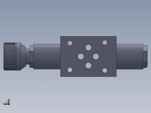 叠加式单向节流阀三维图后视缩略图