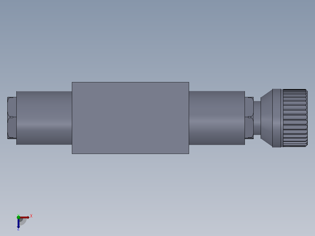叠加式单向节流阀三维图俯视图