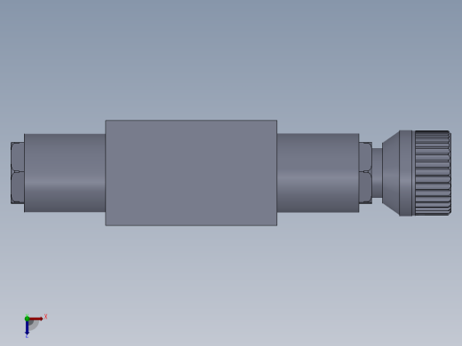 叠加式单向节流阀三维图俯视缩略图