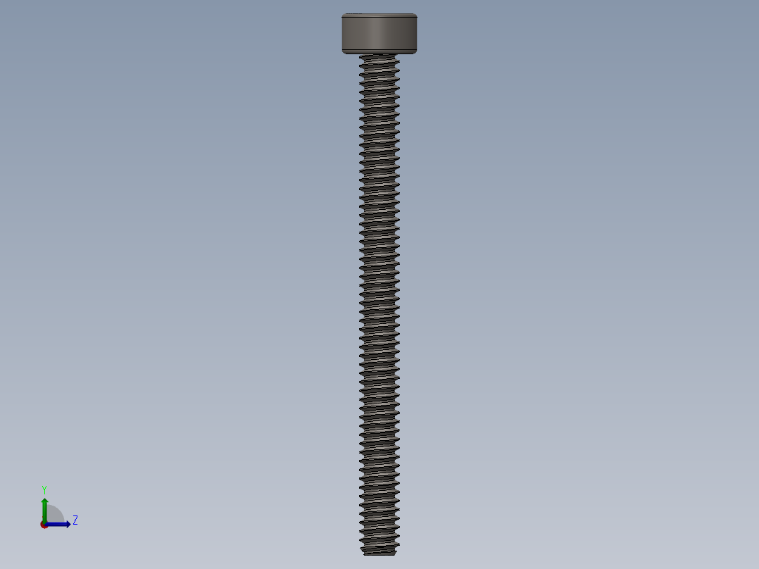 Screw_DIN_912_M1.6x20F_A2.SLDPRT公制内六角螺钉左视图