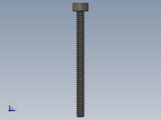 Screw_DIN_912_M1.6x20F_A2.SLDPRT公制内六角螺钉左视缩略图
