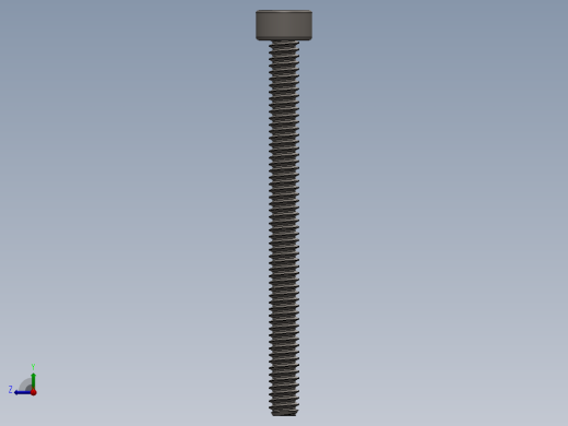 Screw_DIN_912_M1.6x20F_A2.SLDPRT公制内六角螺钉右视缩略图