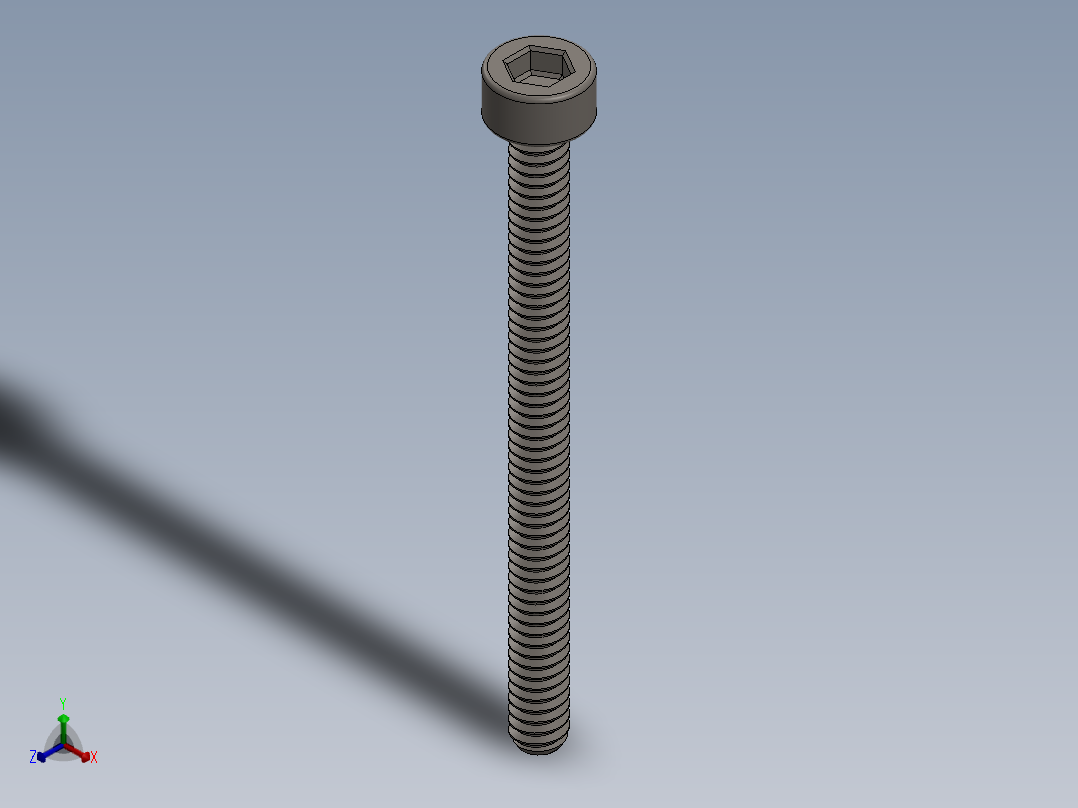 Screw_DIN_912_M1.6x20F_A2.SLDPRT公制内六角螺钉正等轴测图