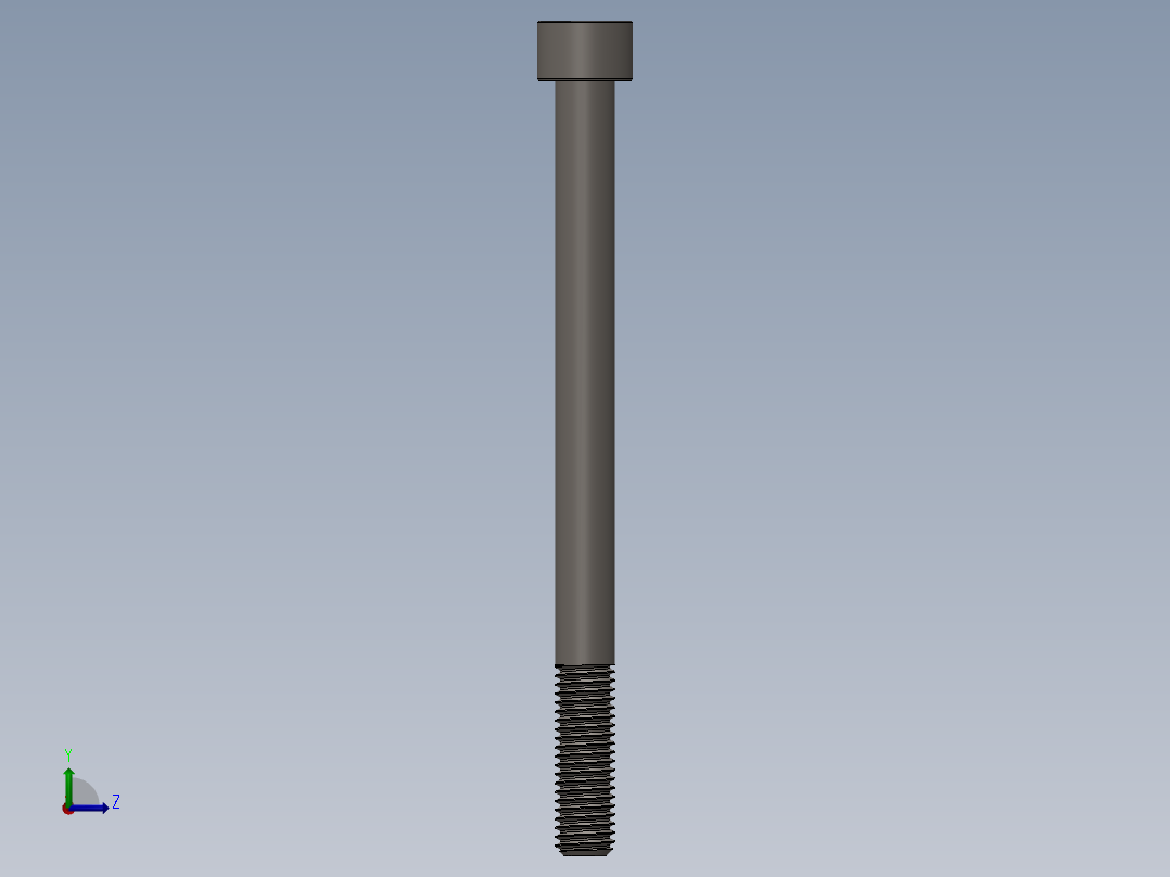 Screw_DIN_912_M10x130_A2.SLDPRT公制内六角螺钉左视图