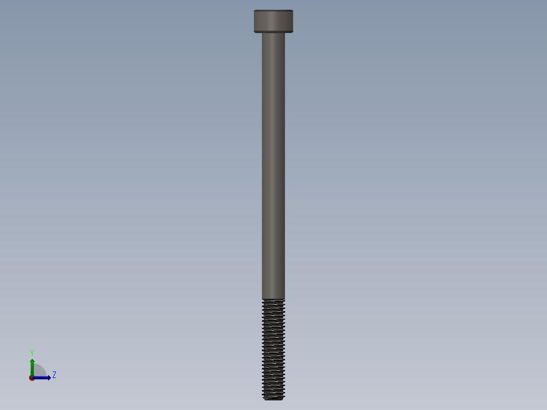 Screw_DIN_912_M5x80_A2.SLDPRT公制内六角螺钉左视图
