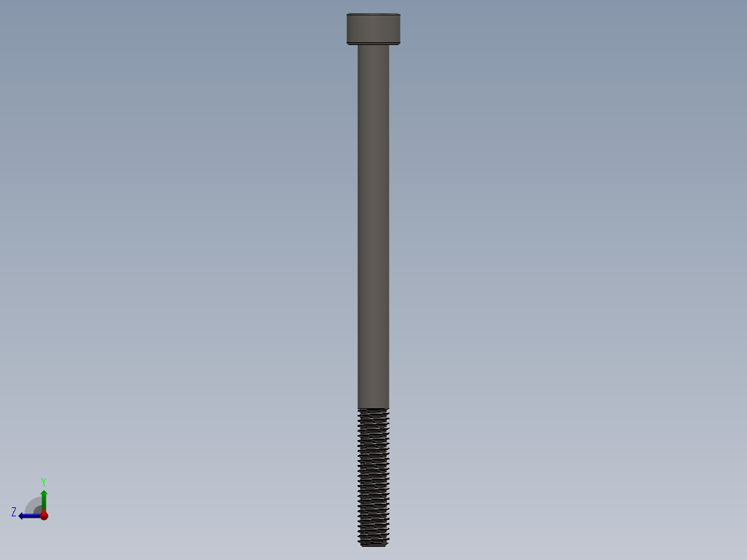 Screw_DIN_912_M5x80_A2.SLDPRT公制内六角螺钉右视图