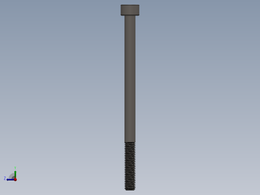 Screw_DIN_912_M5x80_A2.SLDPRT公制内六角螺钉右视缩略图