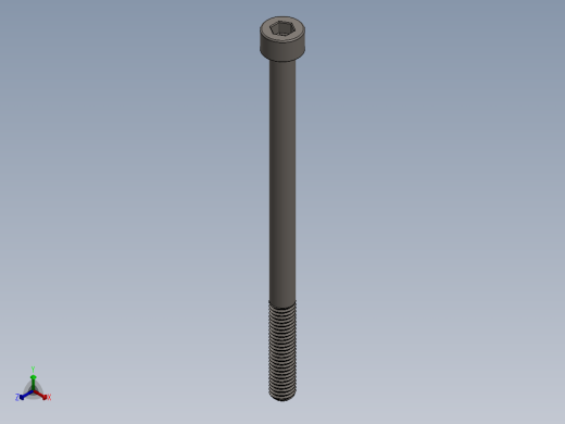 Screw_DIN_912_M5x80_A2.SLDPRT公制内六角螺钉正等轴测缩略图