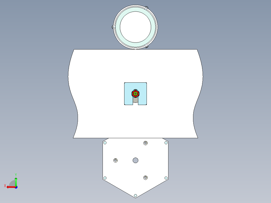 六角型台灯后视图