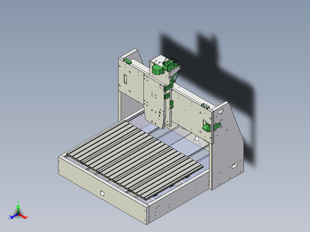 B2004640-迷你数控铣床正等轴测图