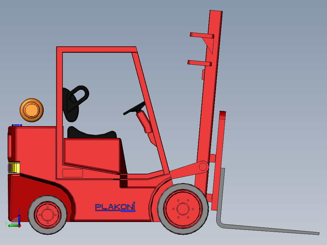 叉车、 2.5吨叉车SW右视图