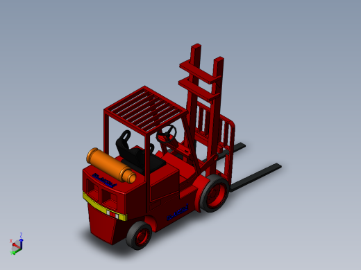 叉车、 2.5吨叉车SW正等轴测缩略图