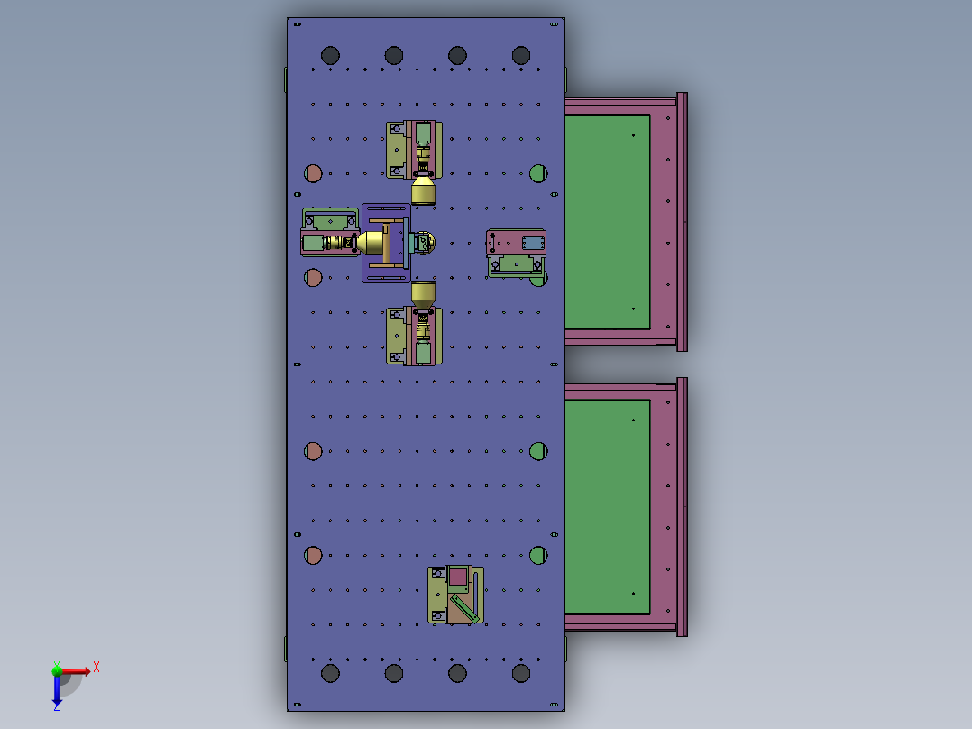 AOI检测机台  sw18俯视图