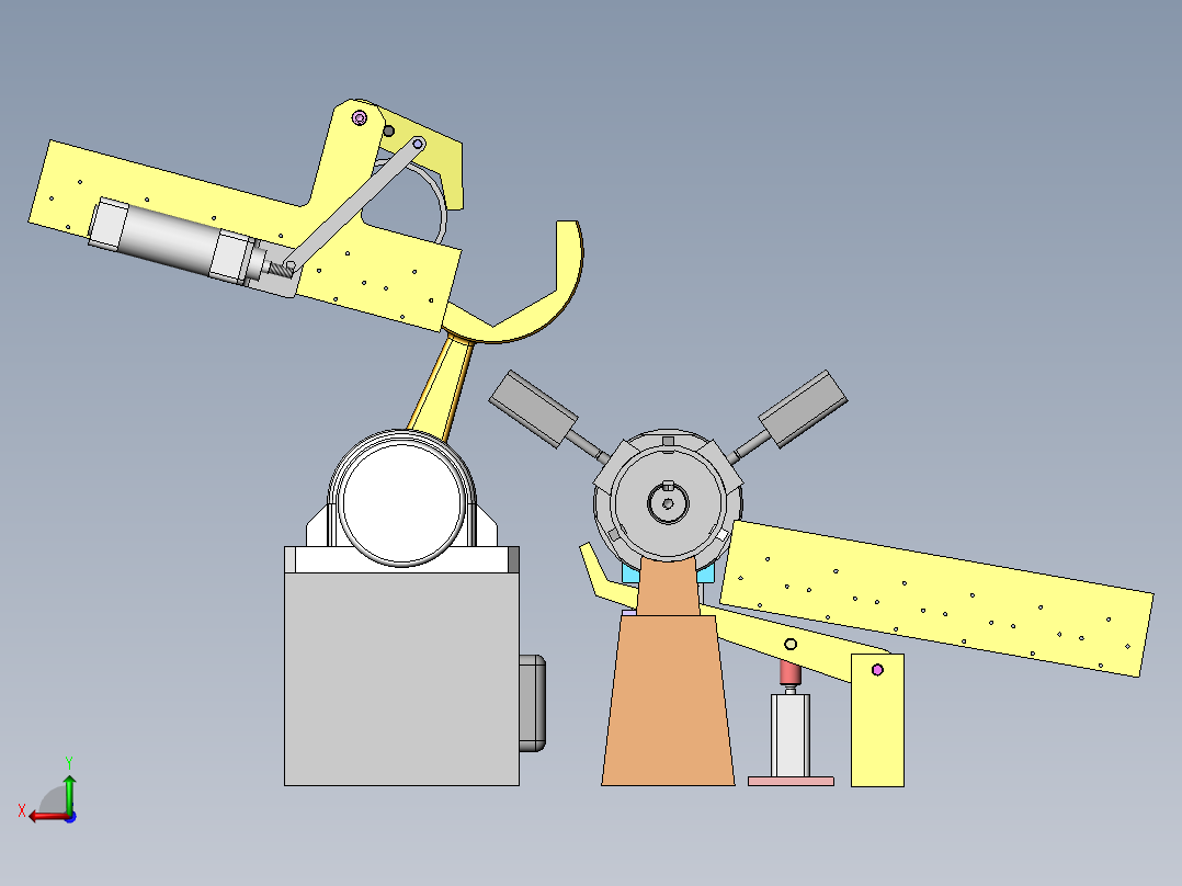 管子自动倒角机设计【加工管子端面自动倒角机设计】1后视图