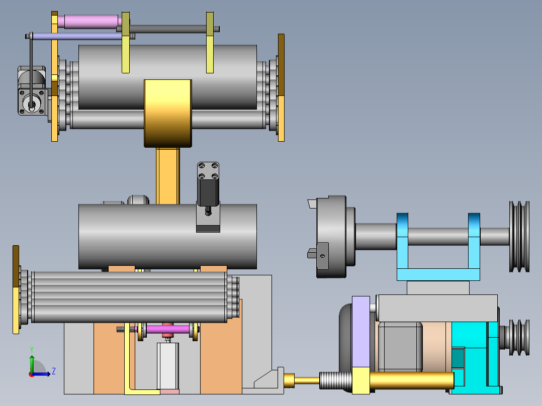 管子自动倒角机设计【加工管子端面自动倒角机设计】1左视图