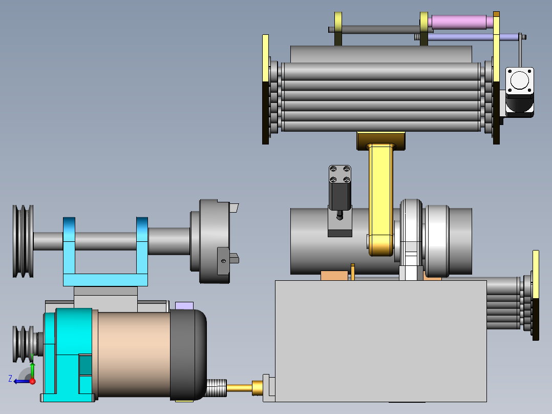 管子自动倒角机设计【加工管子端面自动倒角机设计】1右视图