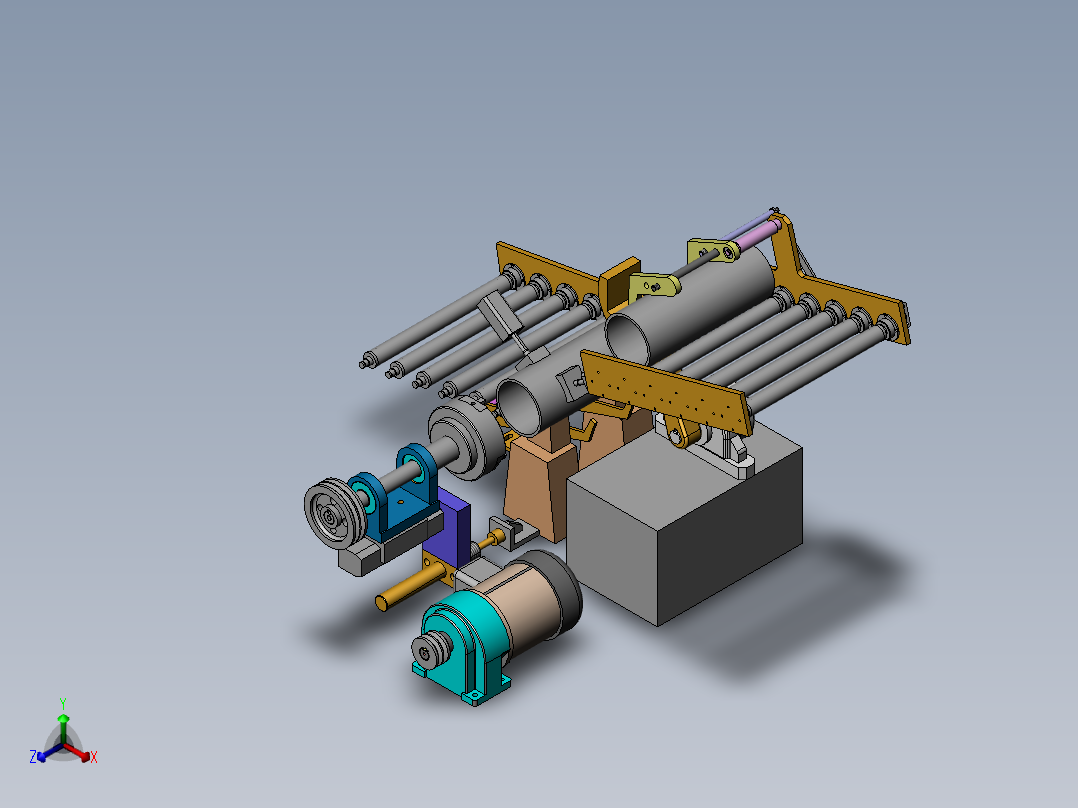 管子自动倒角机设计【加工管子端面自动倒角机设计】1正等轴测图