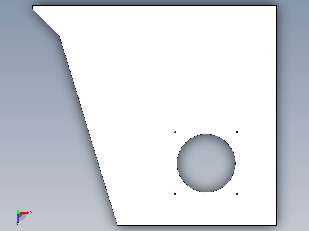 兄弟机床S500S700右顶部钣金俯视图