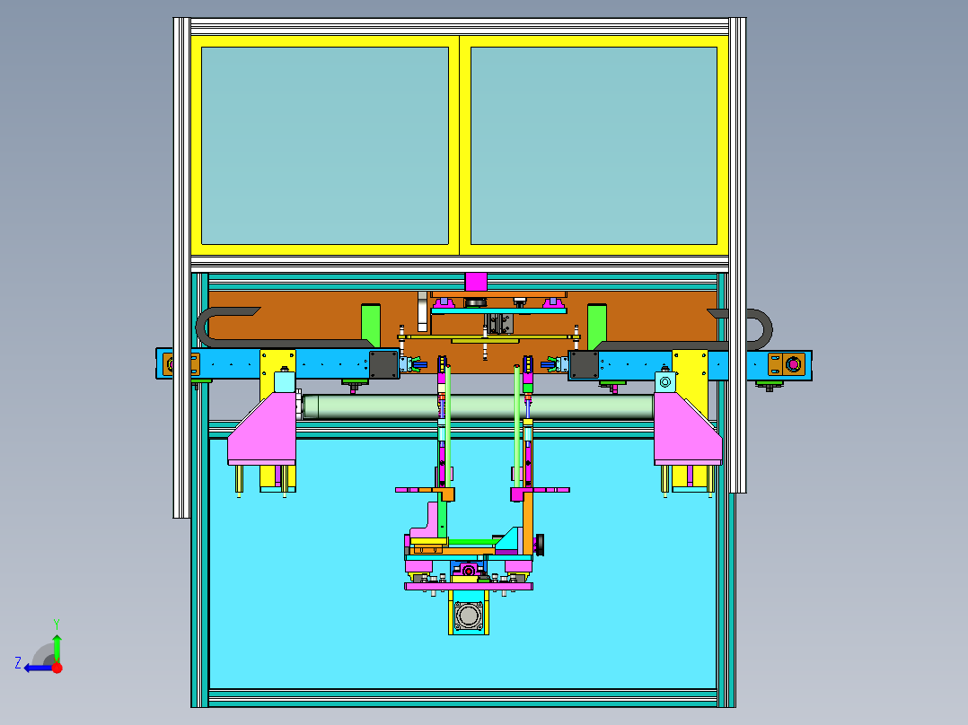 FFC手机软排线自动剥离热压冲裁切断检测3D图右视图