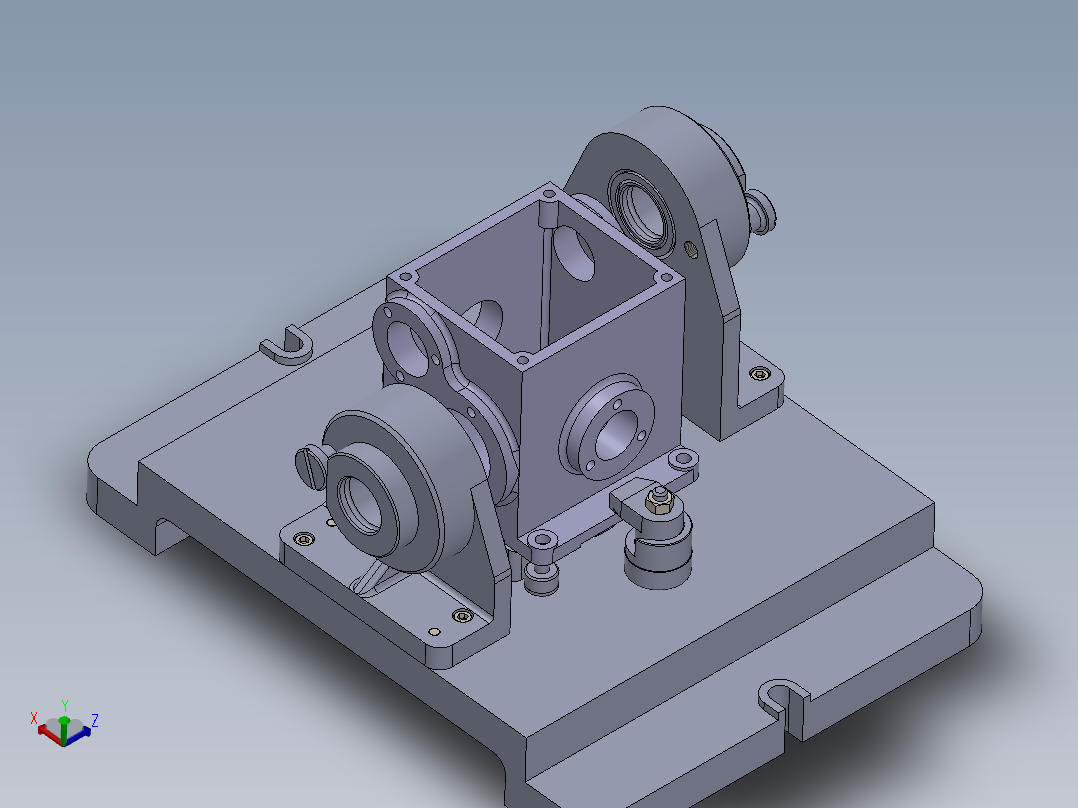 减速机箱体镗孔夹具（CAD图+SW三维）