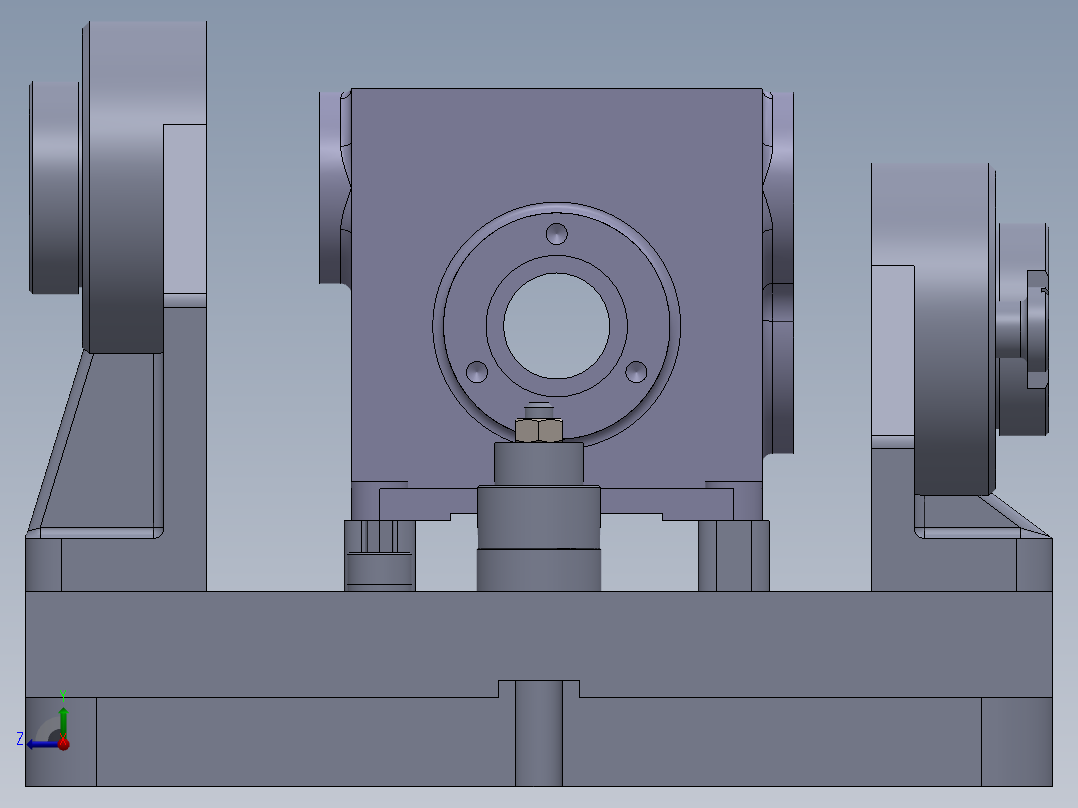 减速机箱体镗孔夹具（CAD图+SW三维）右视图