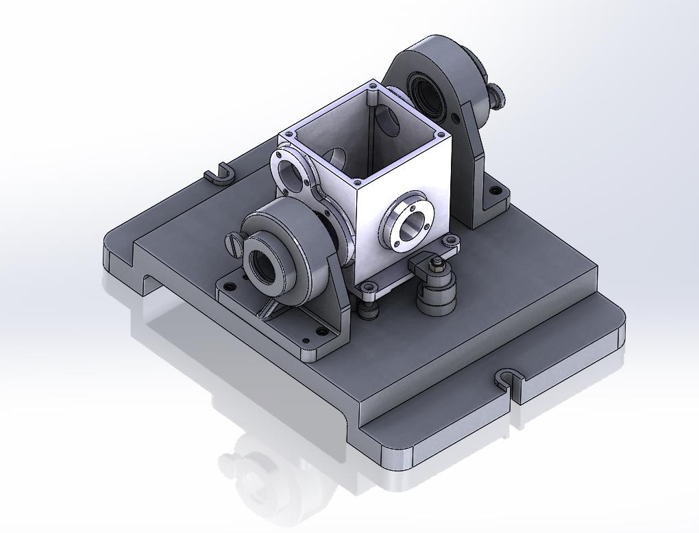 减速机箱体镗孔夹具（CAD图+SW三维）