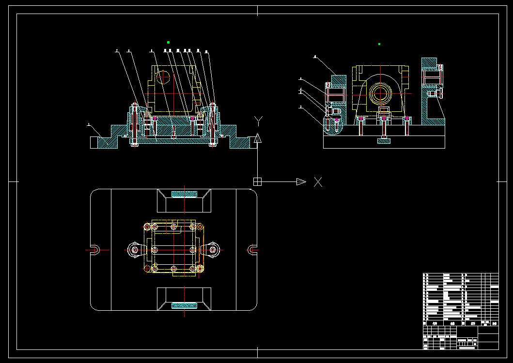 减速机箱体镗孔夹具（CAD图+SW三维）