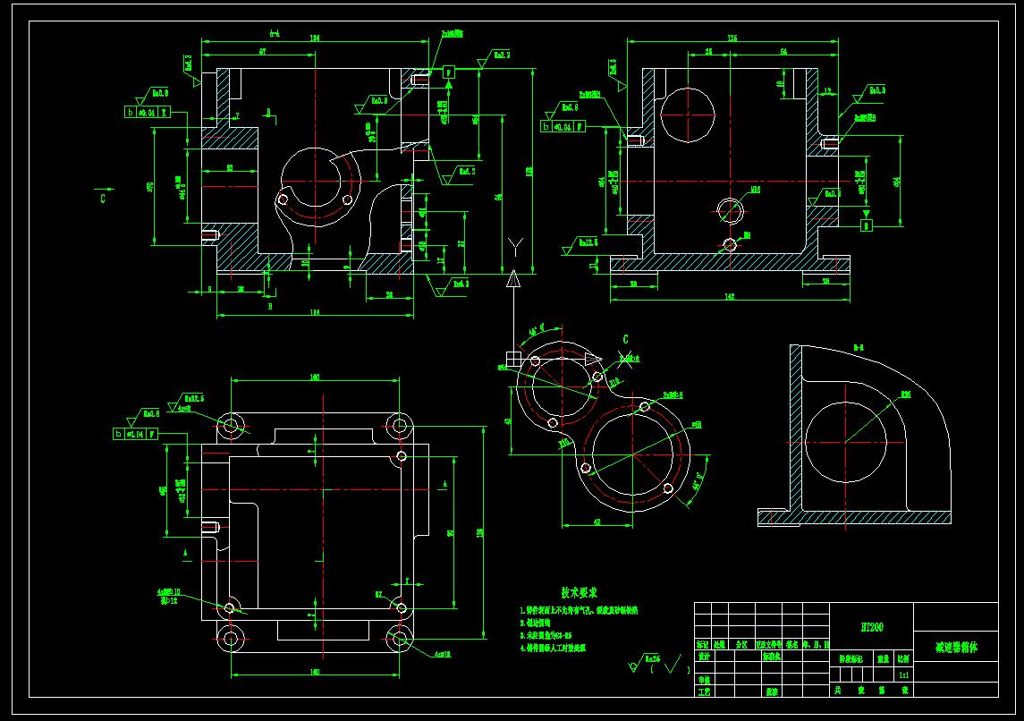 减速机箱体镗孔夹具（CAD图+SW三维）
