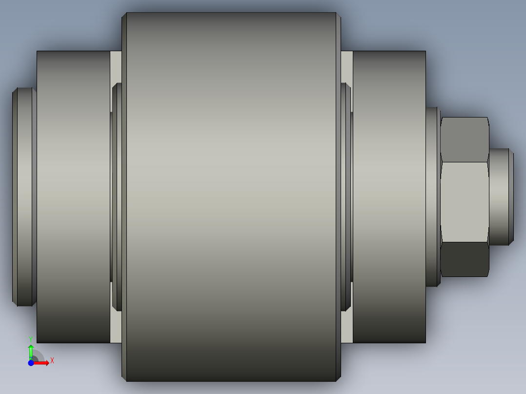 C002-0工作台托杆组件前视图