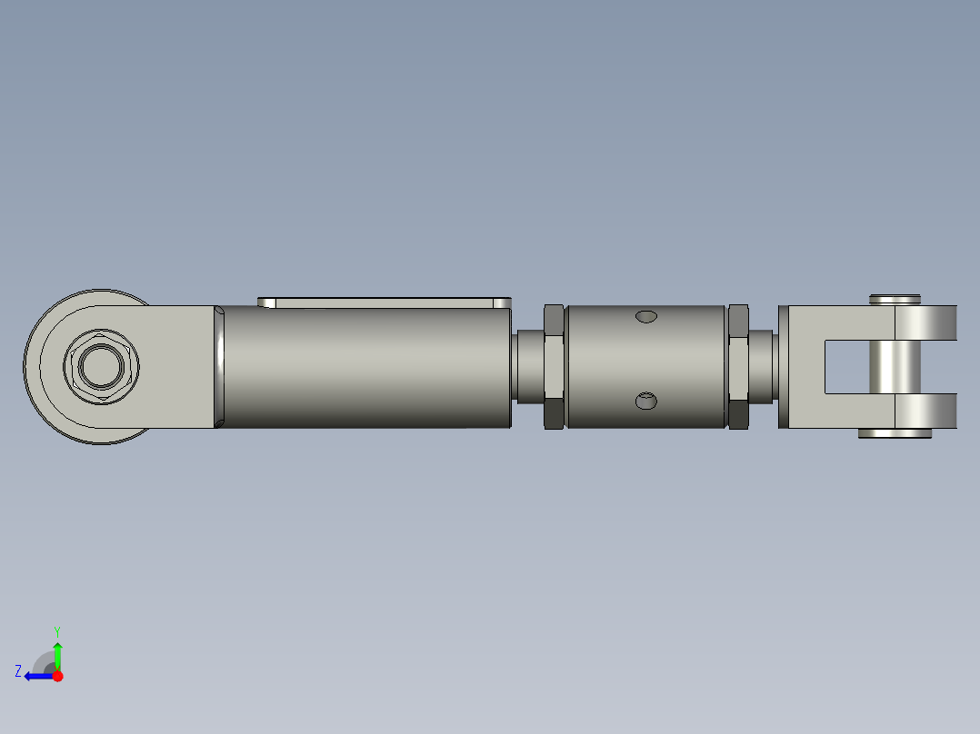 C002-0工作台托杆组件右视图