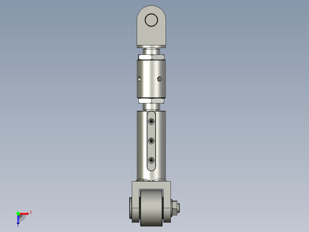 C002-0工作台托杆组件俯视图