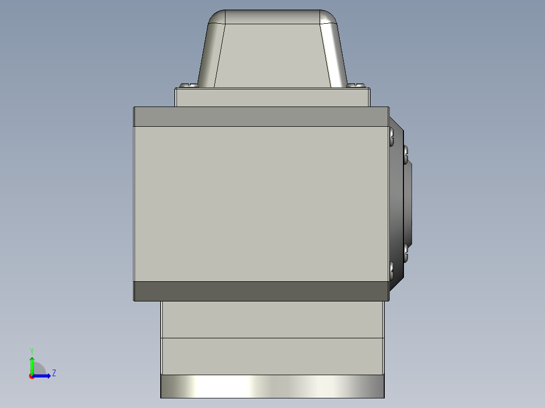 电动阀执行器左视图