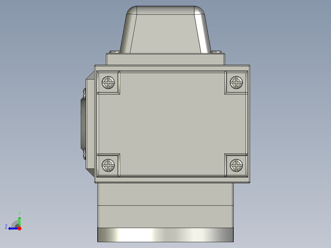 电动阀执行器右视图