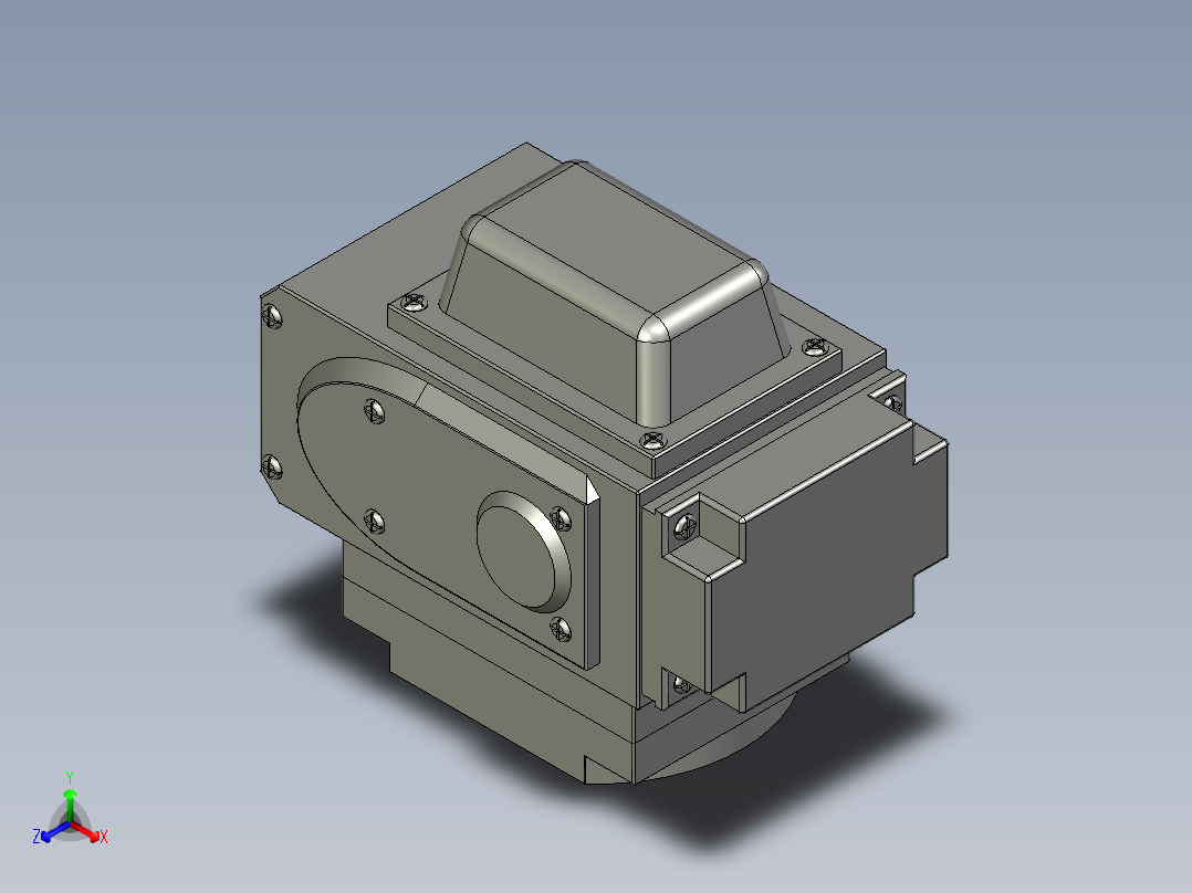 电动阀执行器正等轴测图