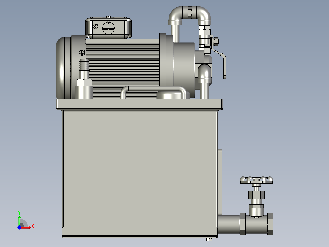 20L补油箱油泵液压站液位计前视图