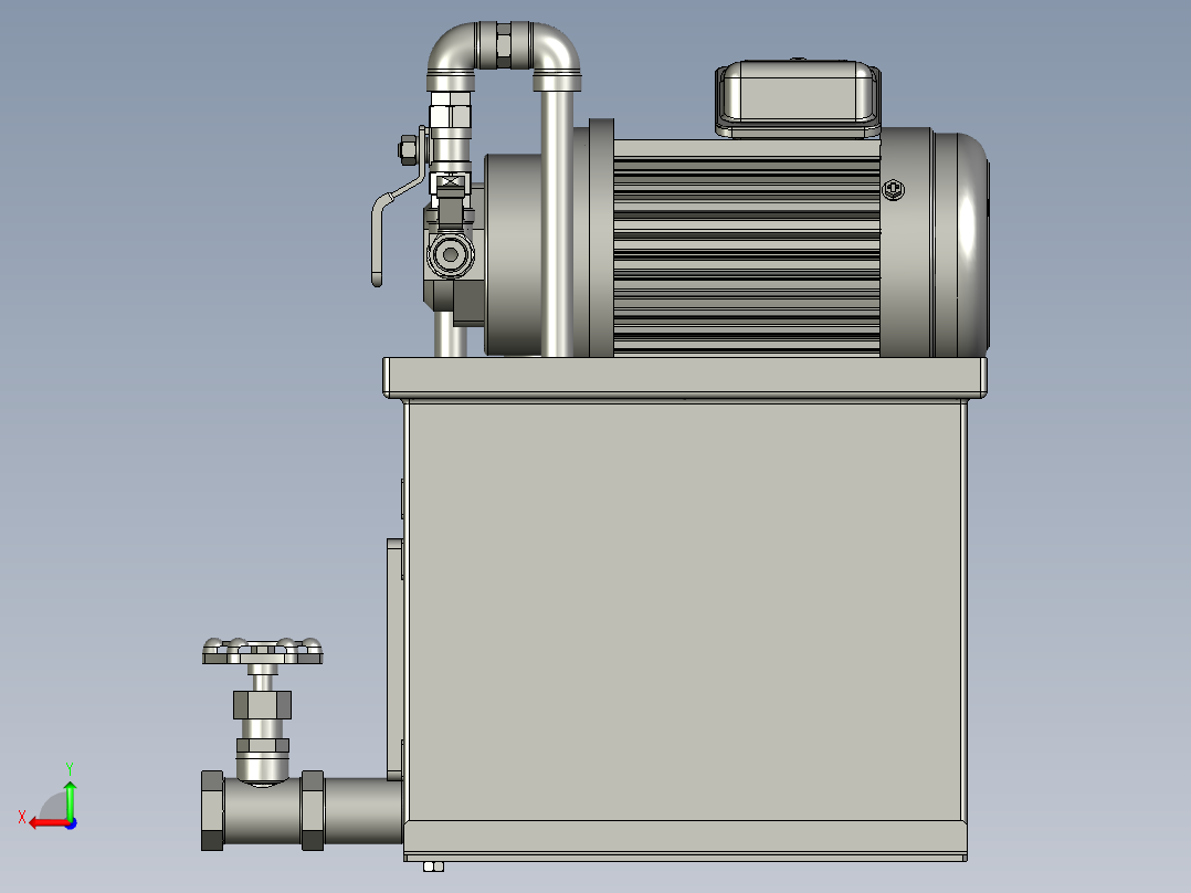 20L补油箱油泵液压站液位计后视图