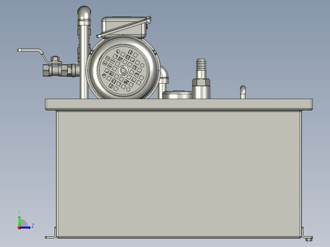 20L补油箱油泵液压站液位计左视图