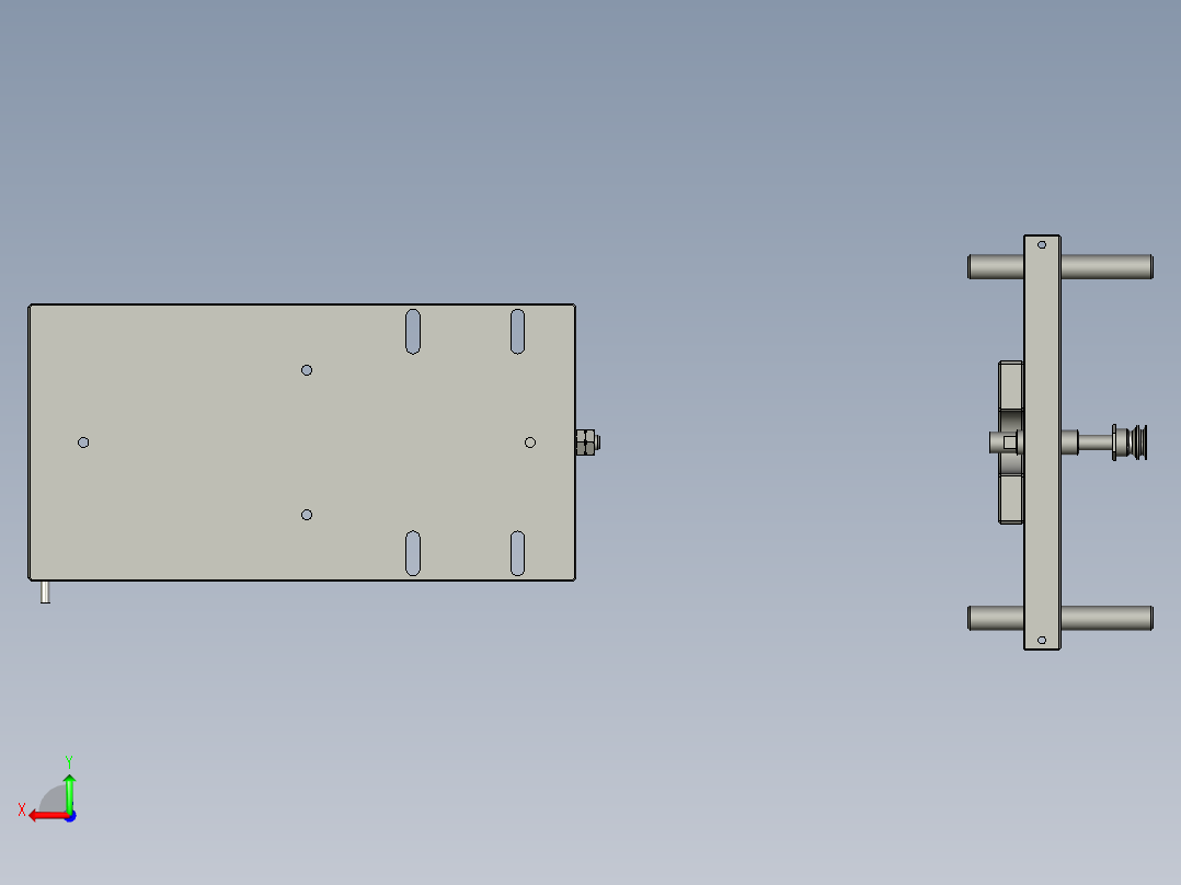 废料模组后视图