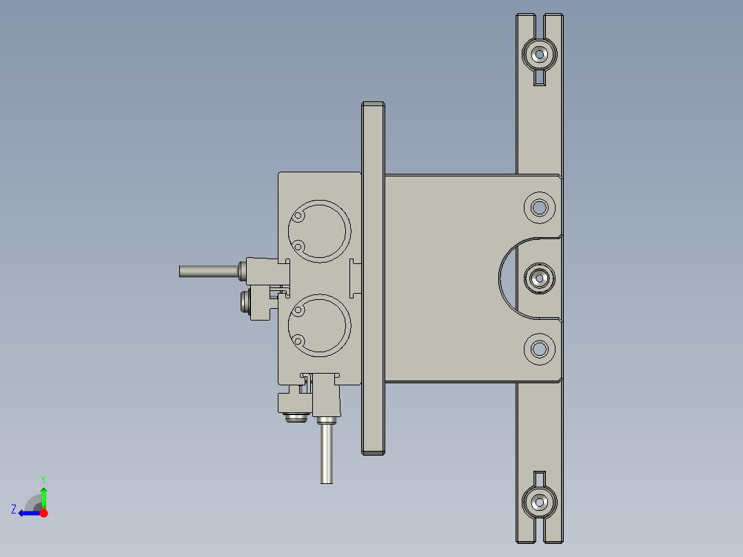 废料模组右视图