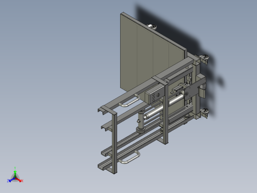 模具装卸手推搬运车小型叉车正等轴测缩略图
