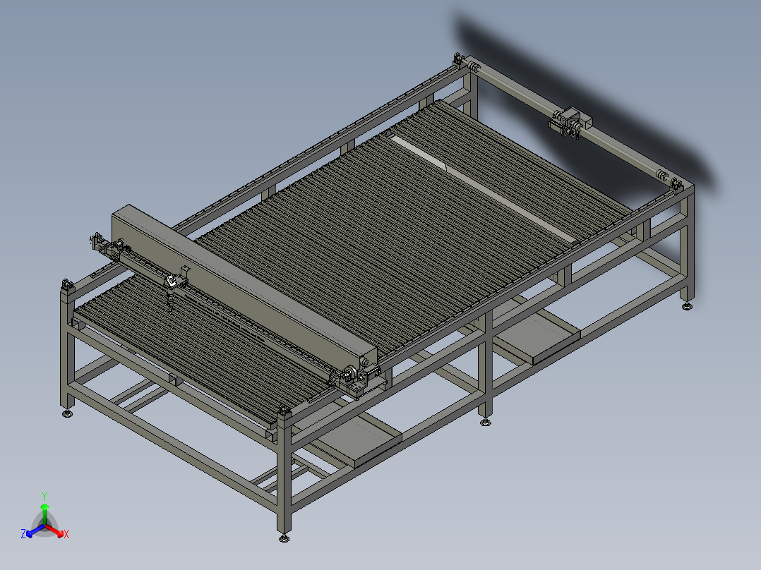 激光方管异型管打孔切割机主视图