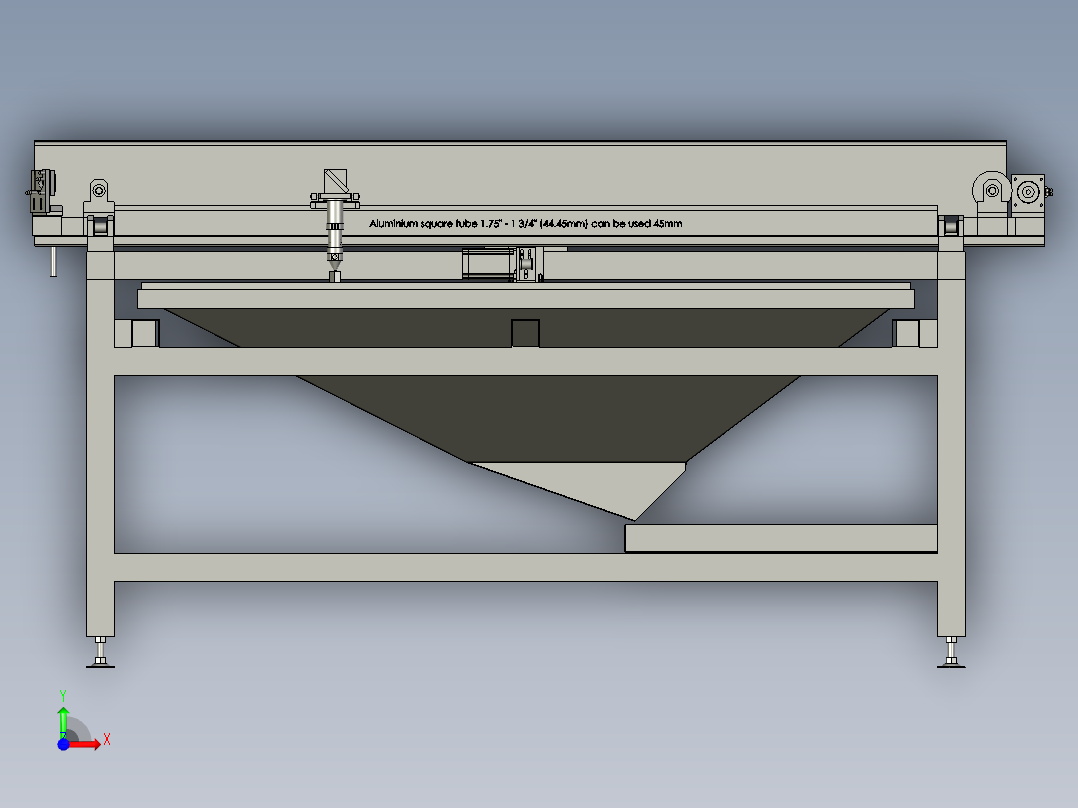 激光方管异型管打孔切割机前视图