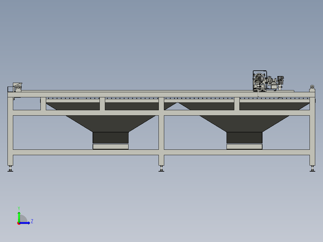 激光方管异型管打孔切割机左视图